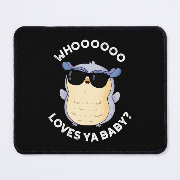 Item preview, Whoo Loves Ya Baby Funny Owl Puns (Dark BG) designed and sold by punnybone.