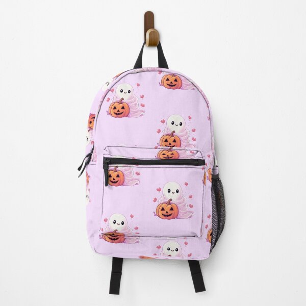 Item preview, Cute Pink Ghost with Pumpkin designed and sold by ArtFromBeyond.