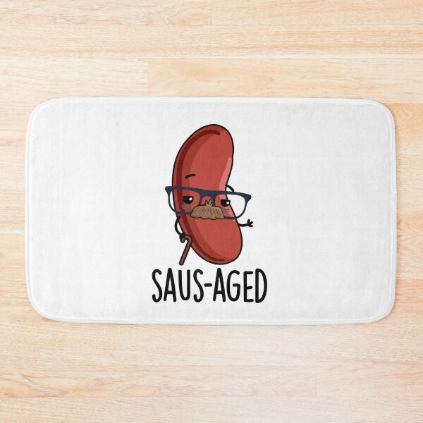 Item preview, Saus-aged Funny Old Sausage Puns  designed and sold by punnybone.