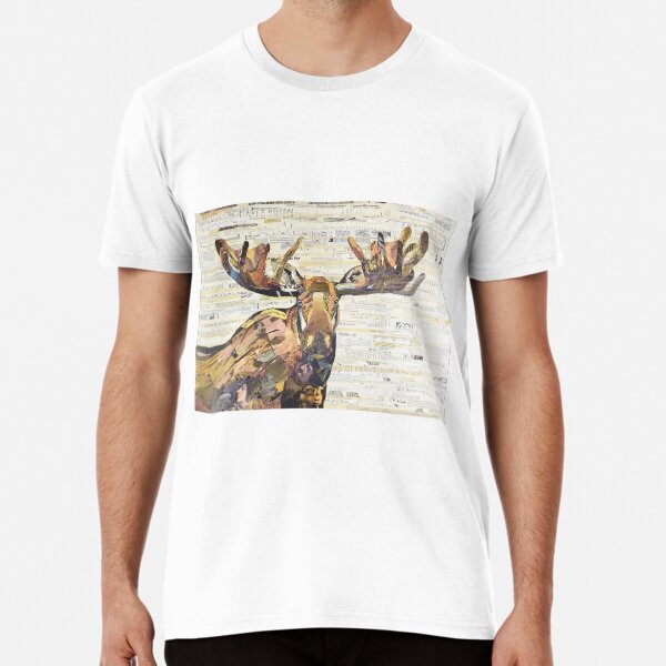 Moose Collage Art C.E. White Premium T-Shirt