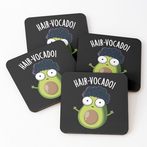 Item preview, Hair-vocado Funny Avocado Puns (Dark BG) designed and sold by punnybone.