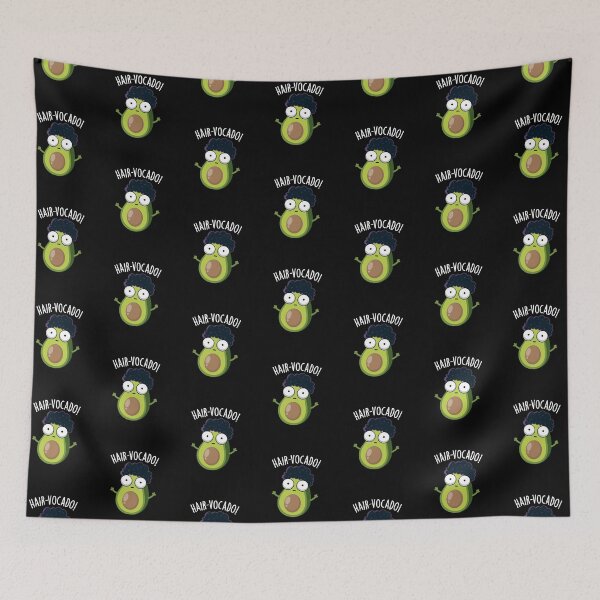 Item preview, Hair-vocado Funny Avocado Puns (Dark BG) designed and sold by punnybone.