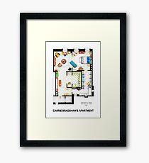Carrie Bradshaw's Apartment Floorplan v.2 Framed Print