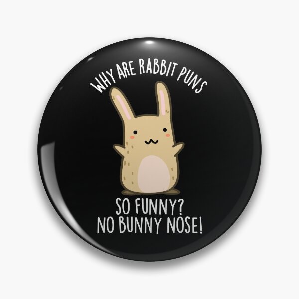 Item preview, No Bunny Nose Funny Rabbit Puns (Dark BG) designed and sold by punnybone.