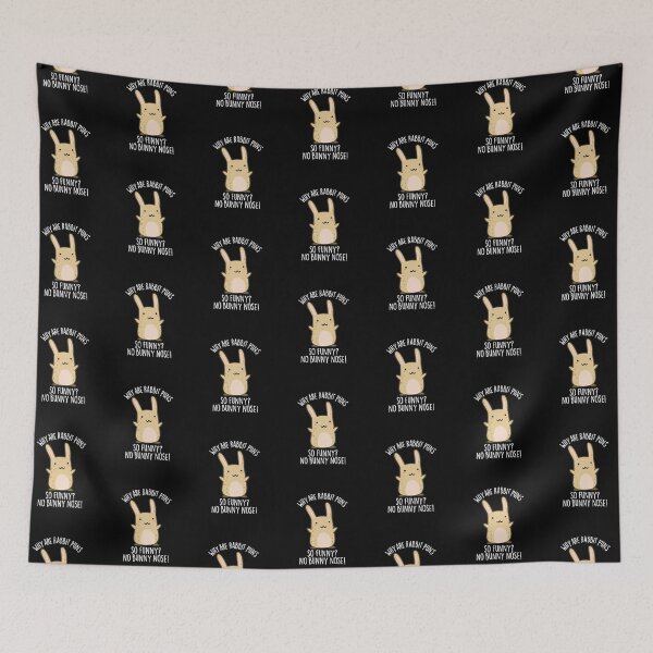 Item preview, No Bunny Nose Funny Rabbit Puns (Dark BG) designed and sold by punnybone.