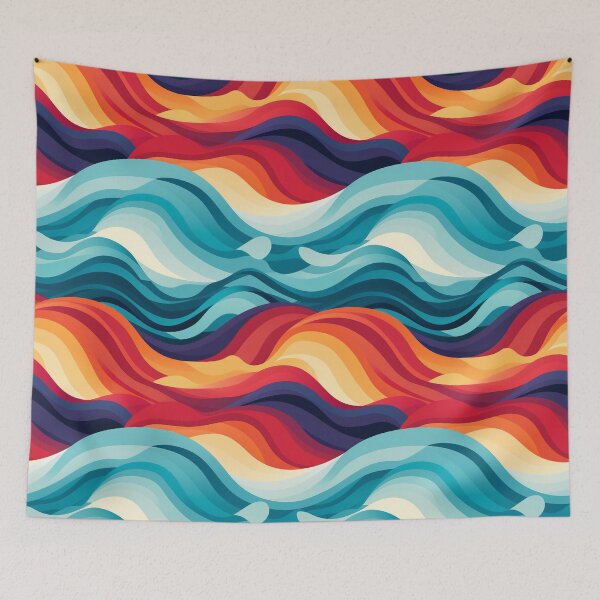 Item preview, Wave abstracts background seamless pattern  designed and sold by Sunakokookkook.