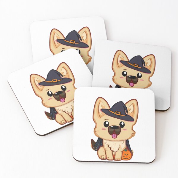 Item preview, Chibi German Shepherd in Halloween designed and sold by City0fDreams.