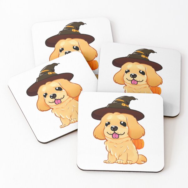 Item preview, Chibi Golden Retriever in Halloween designed and sold by City0fDreams.