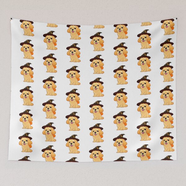 Item preview, Chibi Golden Retriever in Halloween designed and sold by City0fDreams.