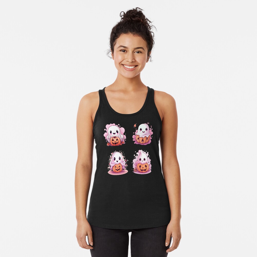 Playful Ghost Pumpkin Sequins Top main image 1