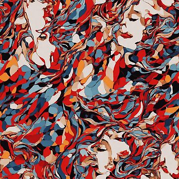 Artwork thumbnail, Abstract Shapes and Hidden Faces by DJALCHEMY