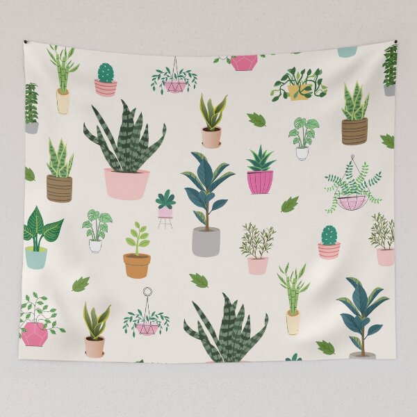 Item preview, Multi-colored plants Pattern designed and sold by tinytwist.