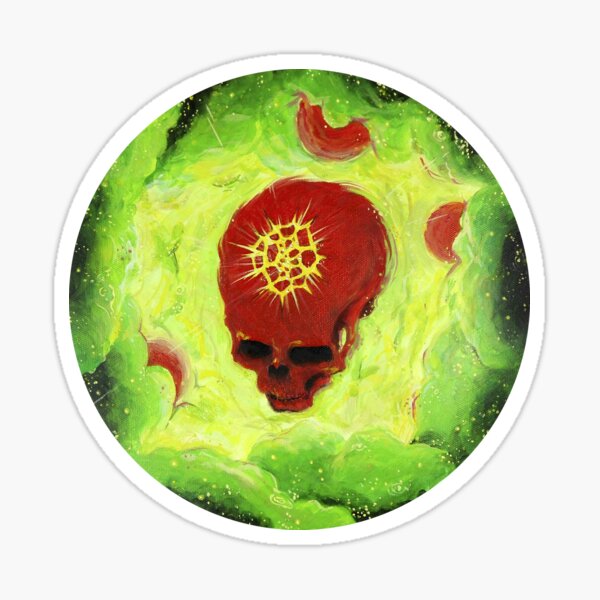 skull planet Sticker