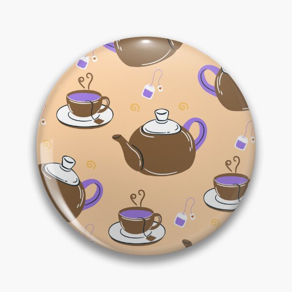 Item preview, Brown teapot pattern designed and sold by tinytwist.