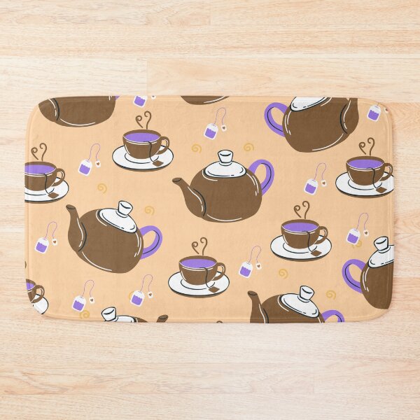 Item preview, Brown teapot pattern designed and sold by tinytwist.
