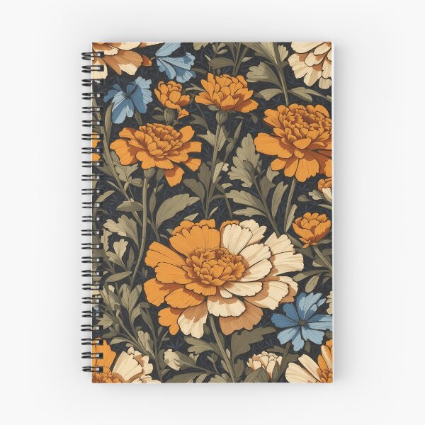 Item preview, William Morris-inspired Marigold Pattern, Multicolored blossoms designed and sold by NouveauEra.