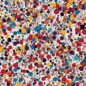 Artwork thumbnail, Colorful Dots and Lines pattern by DJALCHEMY
