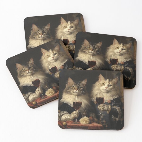 Item preview, cats enjoying wine print designed and sold by dcrc.
