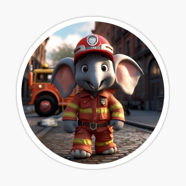 Lexica - 3d, cartoon, baby twitter bird mascot, small wings, as a fireman