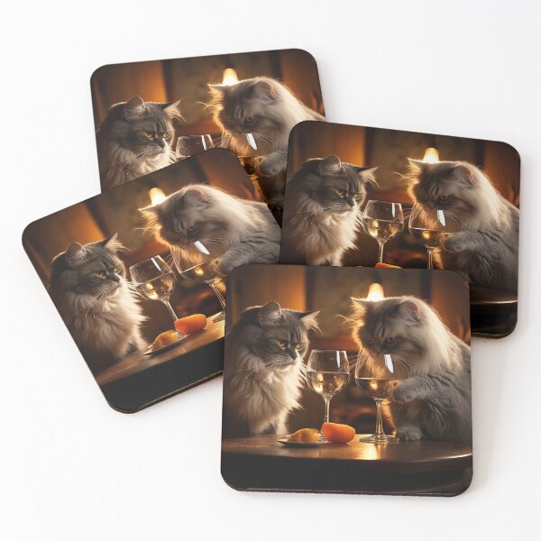 Item preview, cats enjoying wine print designed and sold by dcrc.