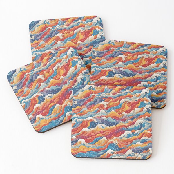 Item preview, Colorful Waves pattern designed and sold by DJALCHEMY.