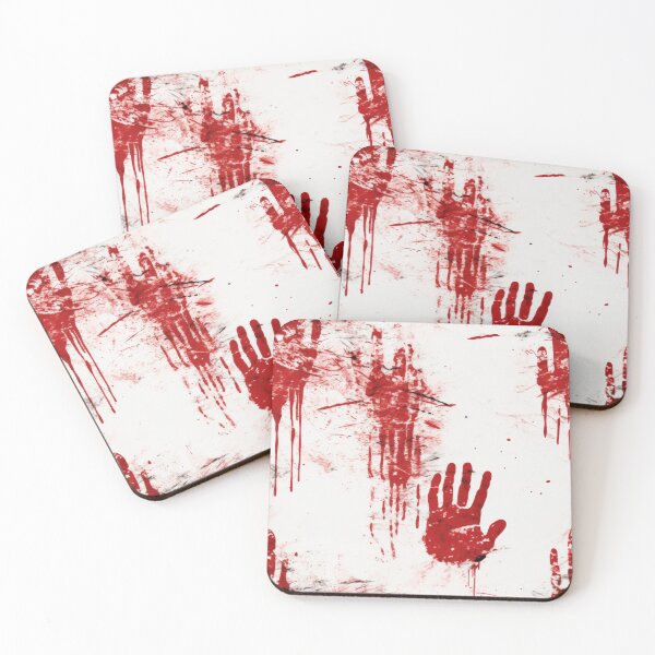 Item preview, True Crime Lovers Bloody Handprints Halloween designed and sold by The Ginger Dragonfly Design Company.