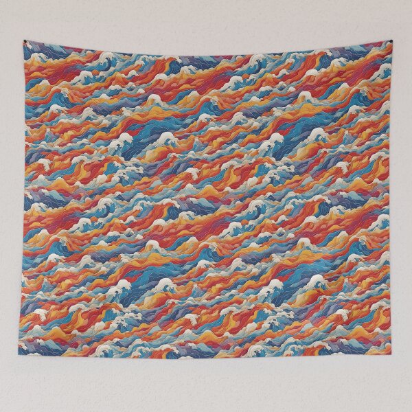 Item preview, Colorful Waves pattern designed and sold by DJALCHEMY.