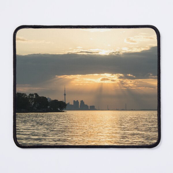 Item preview, Silhouettes and God Rays - Resplendent Sunrise Above Toronto Skyline designed and sold by Georgia Mizuleva.