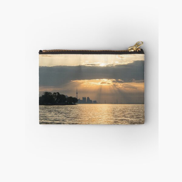 Item preview, Silhouettes and God Rays - Resplendent Sunrise Above Toronto Skyline designed and sold by Georgia Mizuleva.