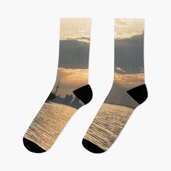 Item preview, Silhouettes and God Rays - Resplendent Sunrise Above Toronto Skyline designed and sold by Georgia Mizuleva.