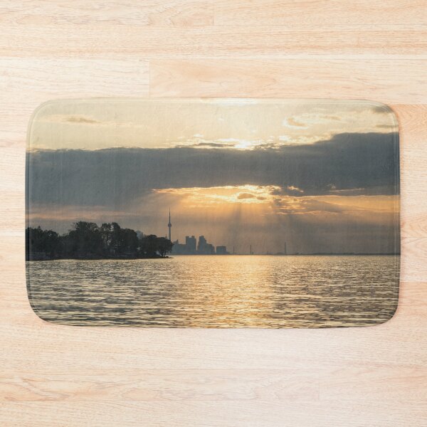 Item preview, Silhouettes and God Rays - Resplendent Sunrise Above Toronto Skyline designed and sold by Georgia Mizuleva.