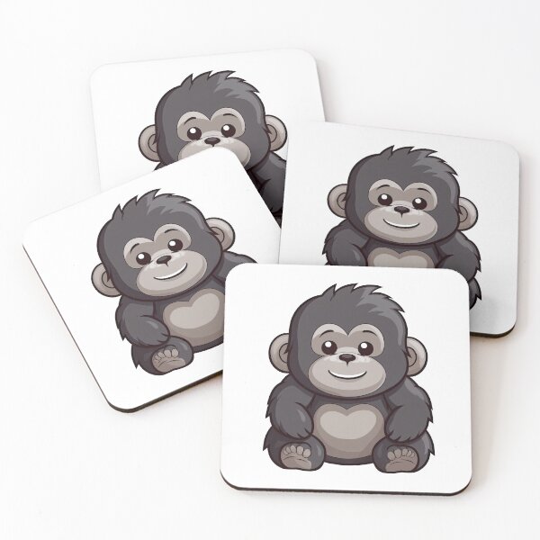 Item preview, Cheerful Adorable Baby Gorilla designed and sold by eyestetix.