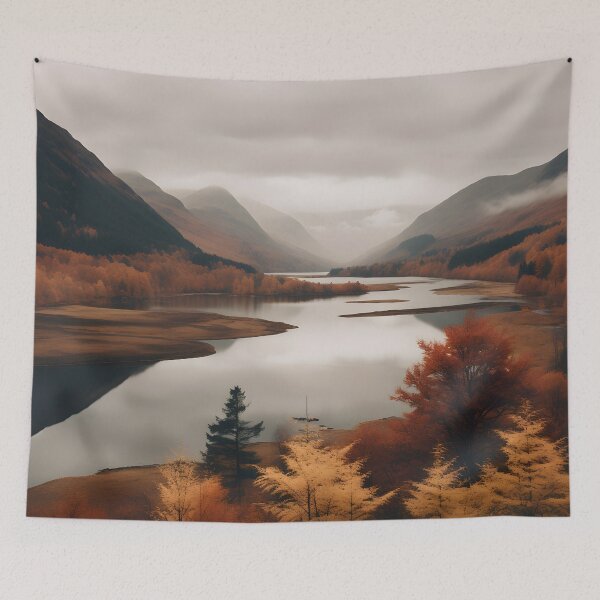 Item preview, a landscape photo of the Scottish Highlands in late fall designed and sold by aiartbay.