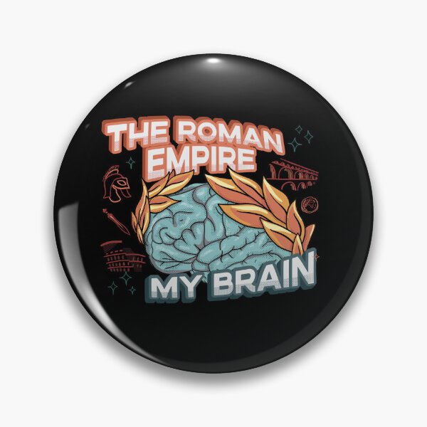 Artikelvorschau, Wie oft denken Sie an das Römische Reich? Tintenkunst mit Brain Wrapped von Laurel Wreath. Das Römische Reich beschäftigt mich entworfen und verkauft von Good-Find.