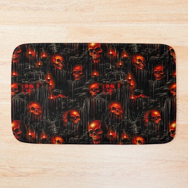 Item preview, Pattern- Red Skulls designed and sold by Stacey Hallock.