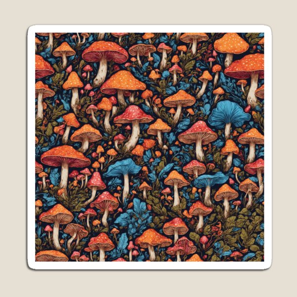 Item preview, Colorful mushrooms pattern designed and sold by DJALCHEMY.