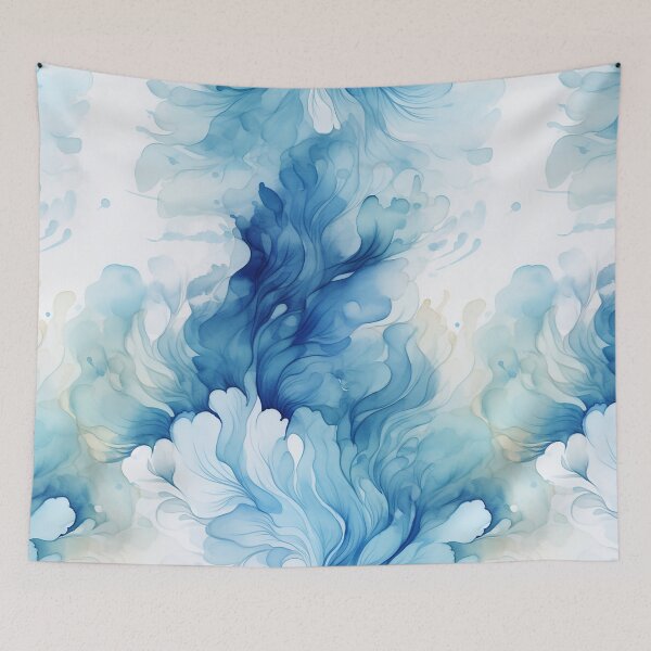 Item preview, Indigonia - Nubes floridas en azul (1/4) designed and sold by sabantha.