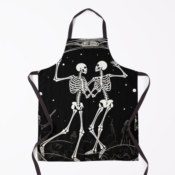 Item preview, Halloween, skeletons dancing for the deceased in the cemetery designed and sold by br3wow.