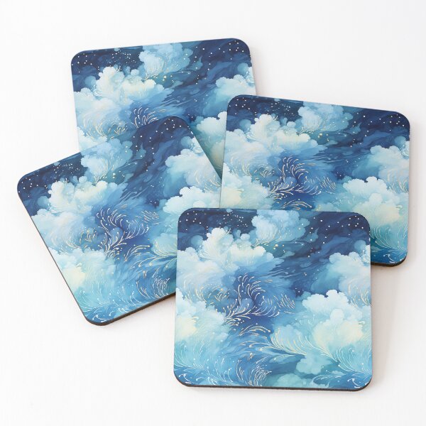 Item preview, Indigonia - Nubes floridas en azul (2/4) designed and sold by sabantha.