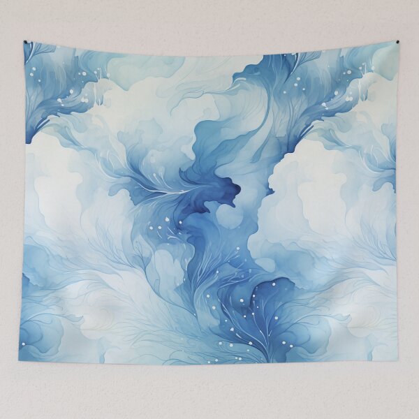 Item preview, Indigonia - Nubes floridas en azul (3/4) designed and sold by sabantha.