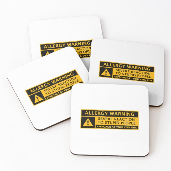 Item preview, Funny car warning Allergy warning severe reaction to stupid people anti tailgating designed and sold by aiyasm-ilawa.
