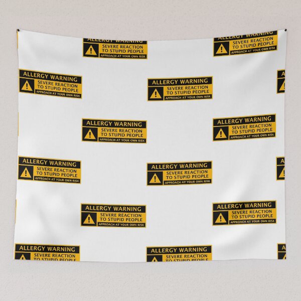 Item preview, Funny car warning Allergy warning severe reaction to stupid people anti tailgating designed and sold by aiyasm-ilawa.
