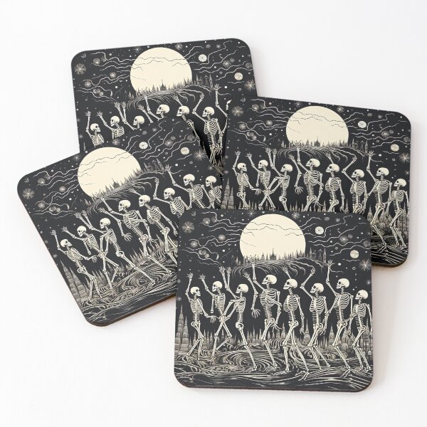 Item preview, Skeletons in procession through the city of the dead designed and sold by br3wow.