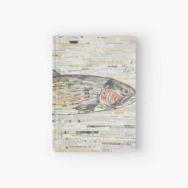 Rainbow Trout Collage by C.E. White Hardcover Journal