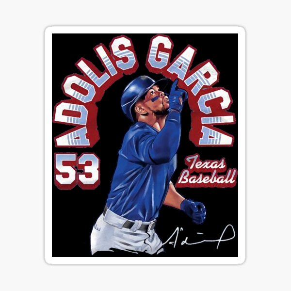Adolis Garcia Baseball Paper Poster Rangers 2 - Adolis Garcia - Sticker