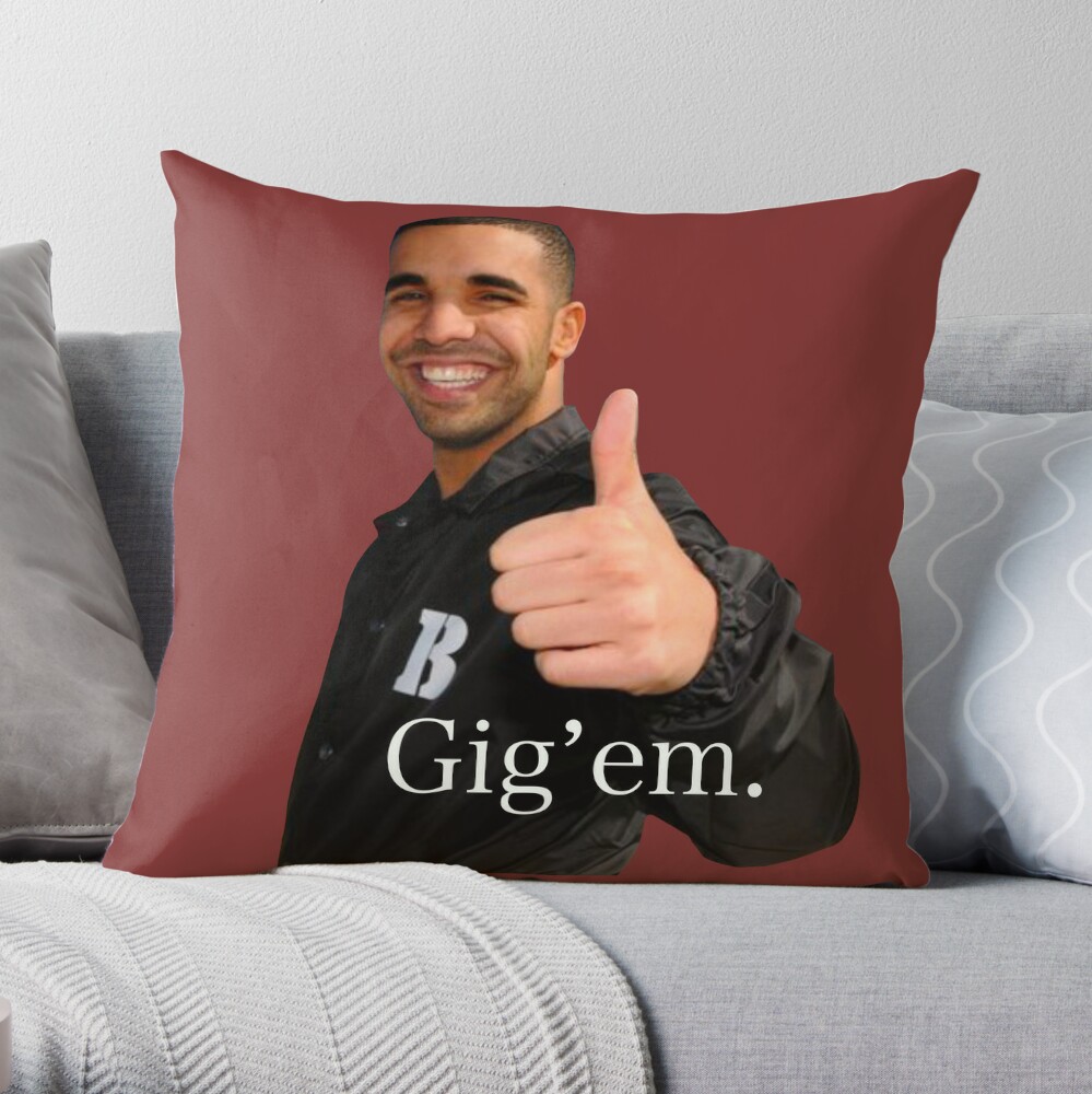 Drake Gig'em Sticker for Sale by Grace Motal