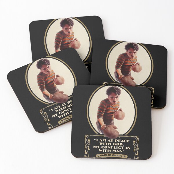 Item preview, Charlie Chaplin Quotes I Am At Peace With God. My Conflict Is With Man designed and sold by MayLuxury.