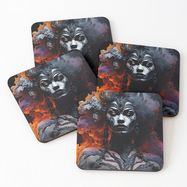 Item preview, "The Fiery Transformation: Victor's Art Illustration Depicts an Angry Goddess Emerging from Smoke" designed and sold by Best-Art-32.