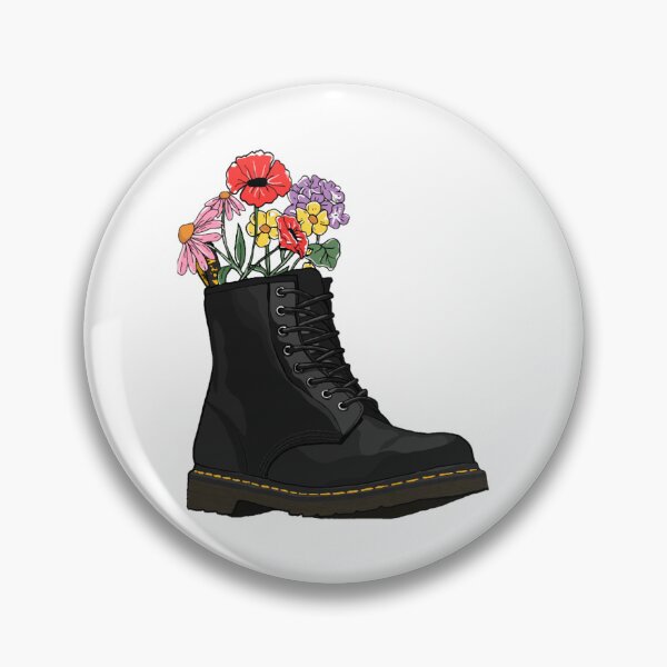 Item preview, flowers growing from doc marten boot designed and sold by kysen-redmo.