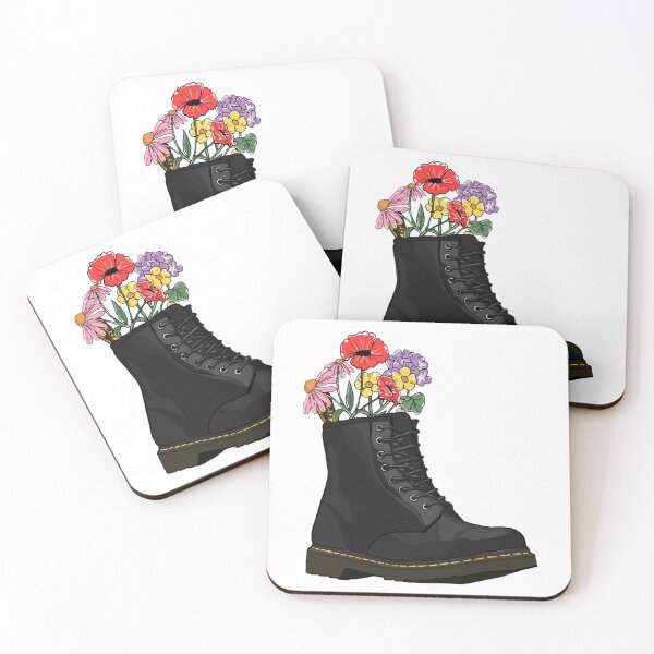Item preview, flowers growing from doc marten boot designed and sold by kysen-redmo.